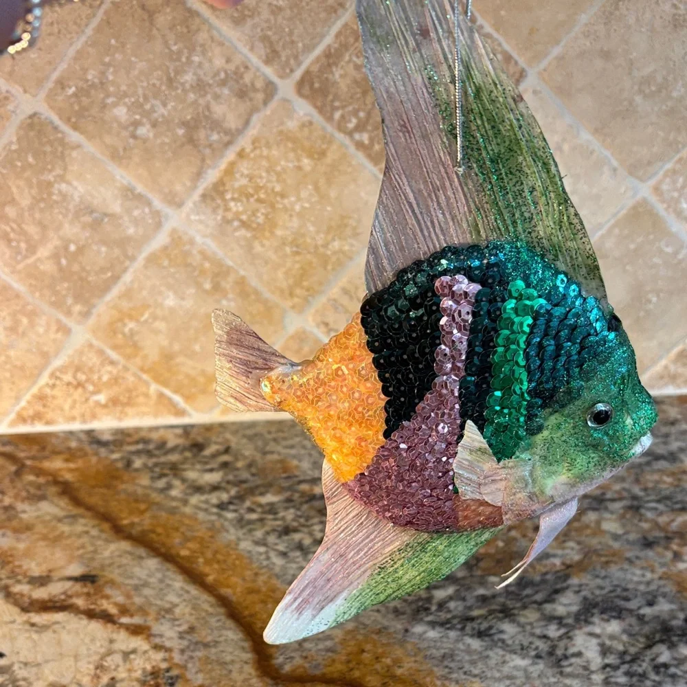 December Diamonds Multicolor Fish Ornament with Original Tag